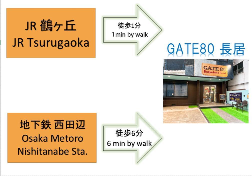 Gate 80 Vandrehjem Osaka Eksteriør billede
